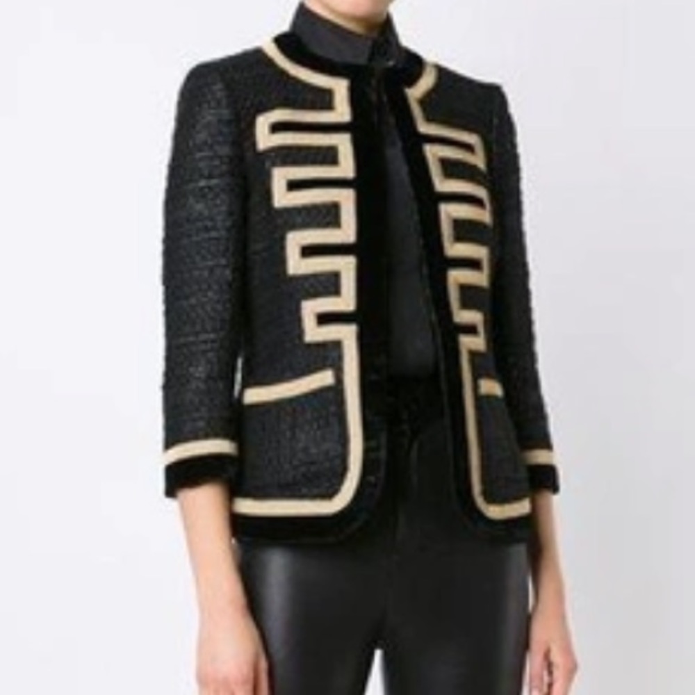Givenchy Embroidered Tweed Military Jacket